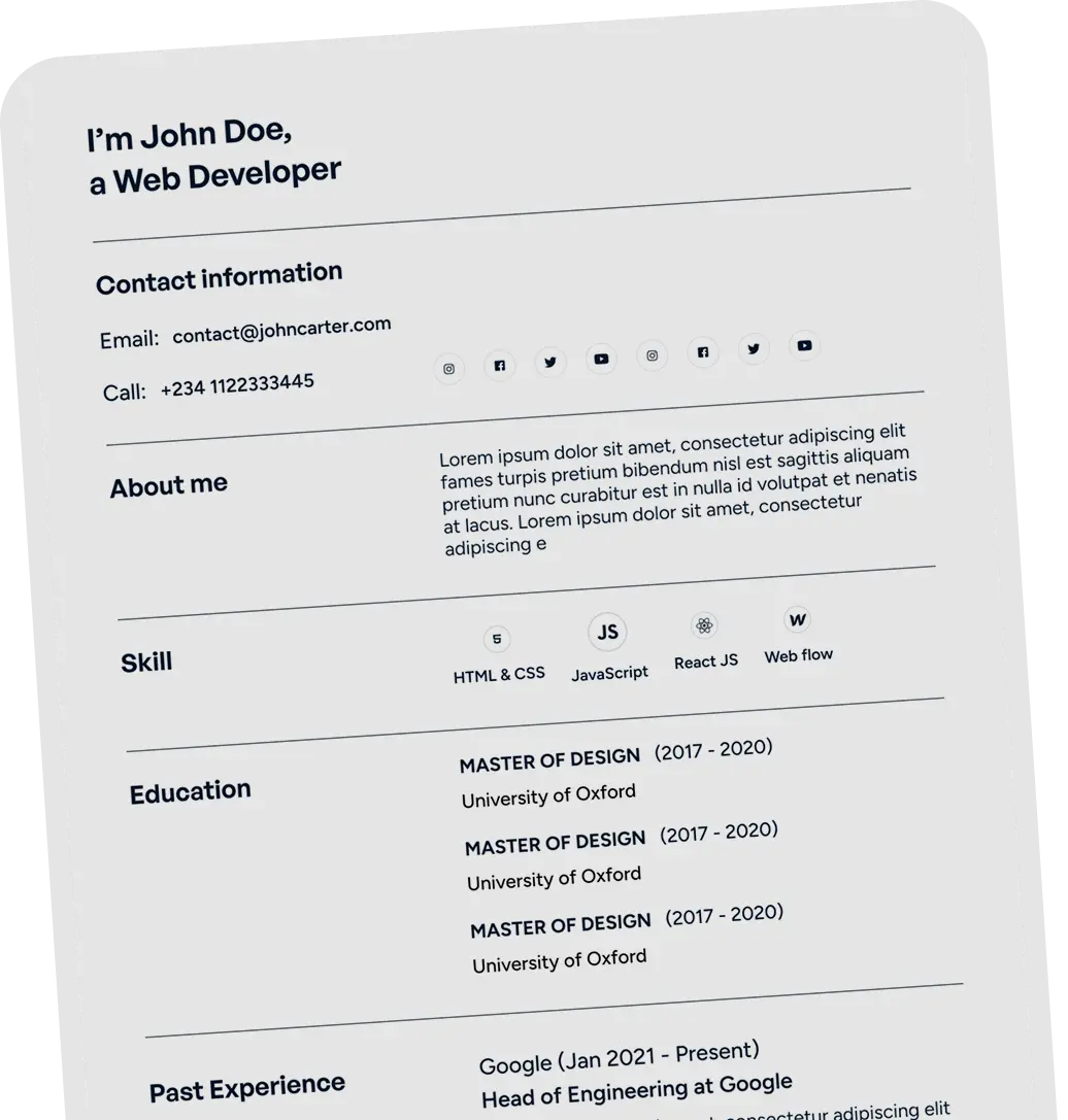 Generated UK-style optimised CV preview